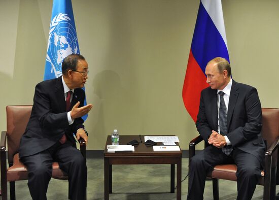 Russian President V.Putin takes part in UN General Assembly's 70th session