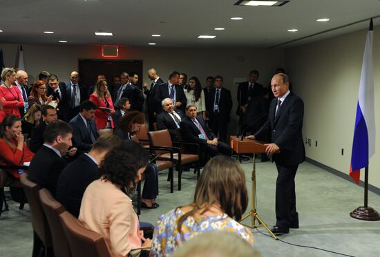 Russian President Vladimir Putin attends 70th UN General Assembly session