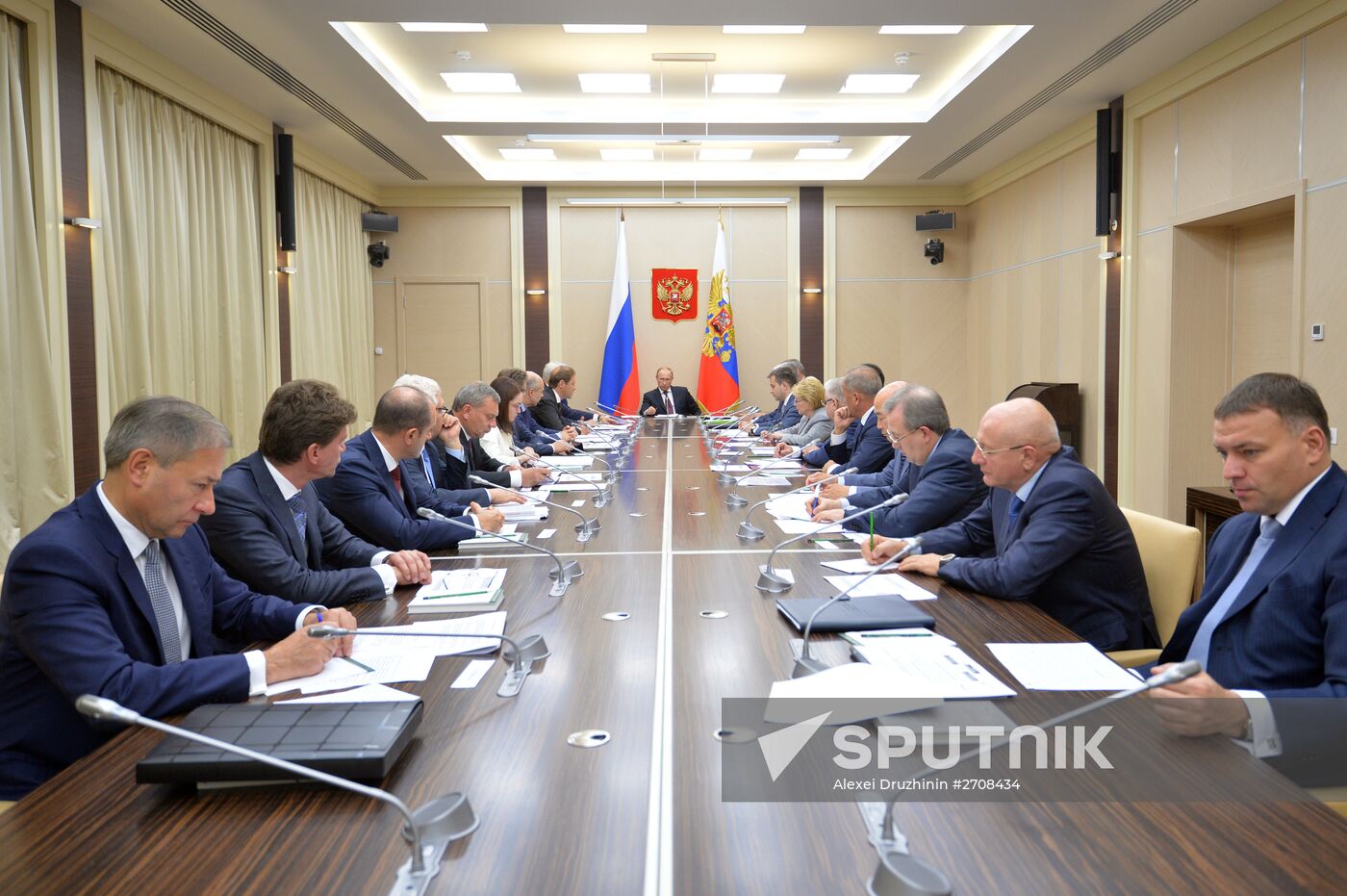 President Vadimir Putin holds a meeting on microelectronics development