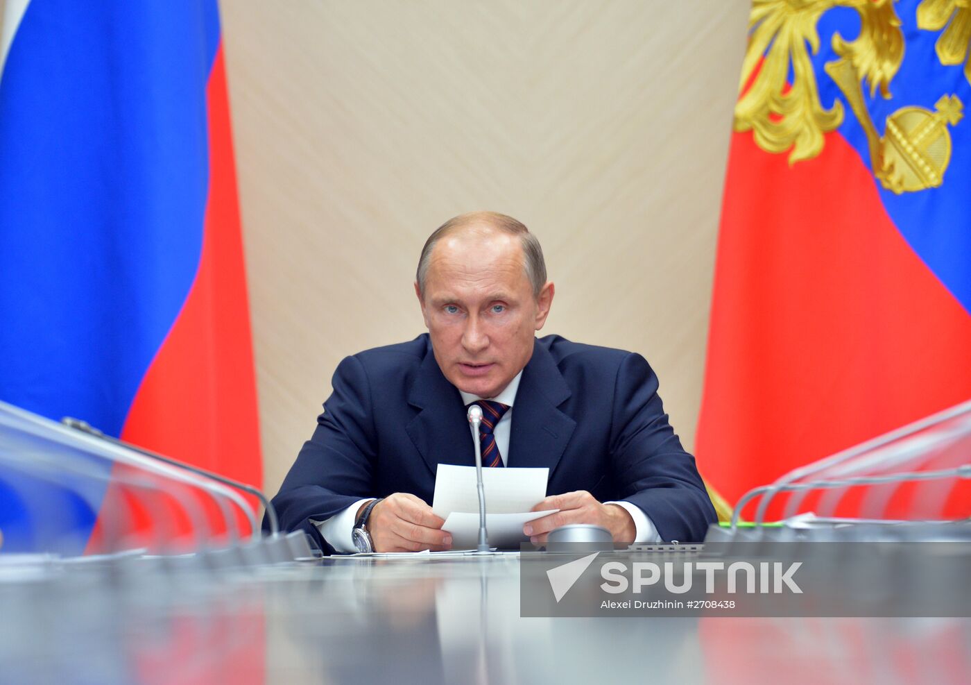 President Vadimir Putin holds a meeting on microelectronics development