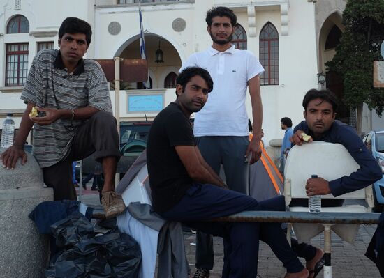 Refugee camp on Kos island, Greece