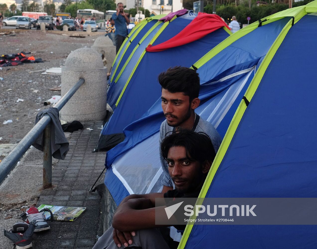 Refugee camp on Kos island, Greece