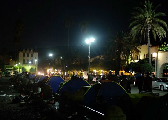 Refugee camp on Kos island, Greece