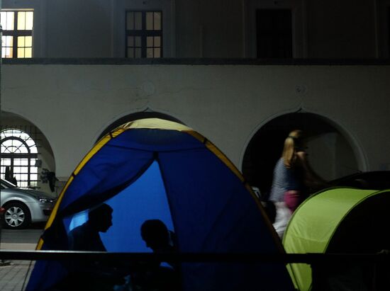 Refugee camp on Kos island, Greece