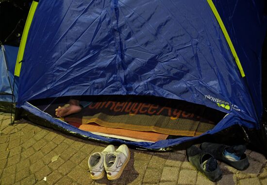 Refugee camp on Kos island, Greece