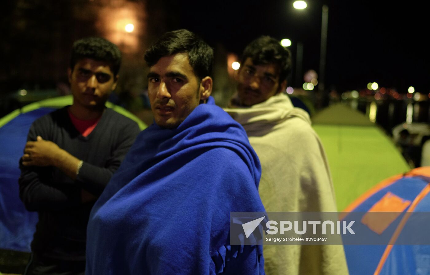 Refugee camp on Kos island, Greece