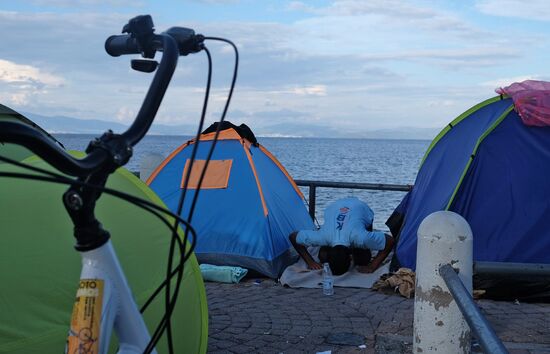 Refugee camp on Kos island, Greece