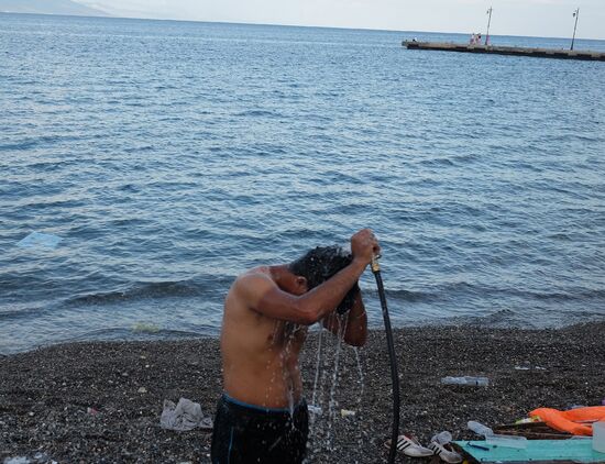 Refugee camp on Kos island, Greece