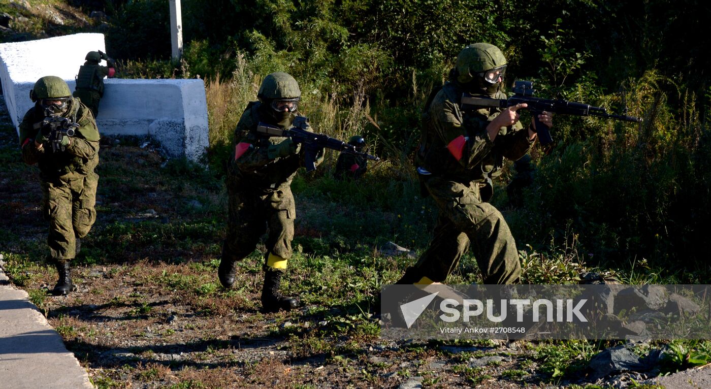 Drill of Pacific Fleet anti-terrorist forces in Primorye Territory