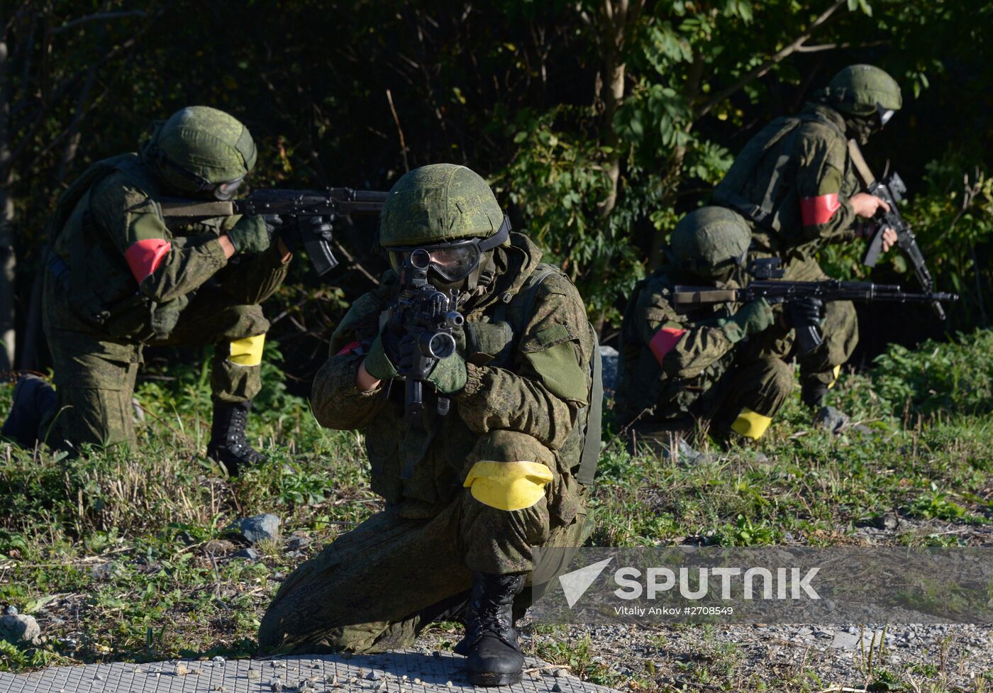 Drill of Pacific Fleet anti-terrorist forces in Primorye Territory
