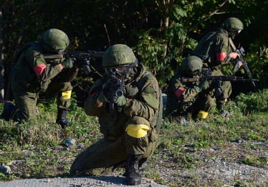 Drill of Pacific Fleet anti-terrorist forces in Primorye Territory
