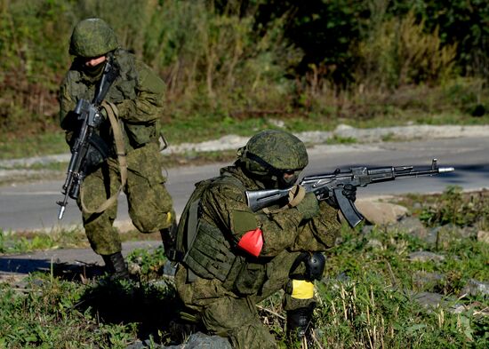 Drill of Pacific Fleet anti-terrorist forces in Primorye Territory