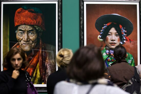 Opening of exhibition "Steve McCurry. Unguarded Moment" in Hermitage