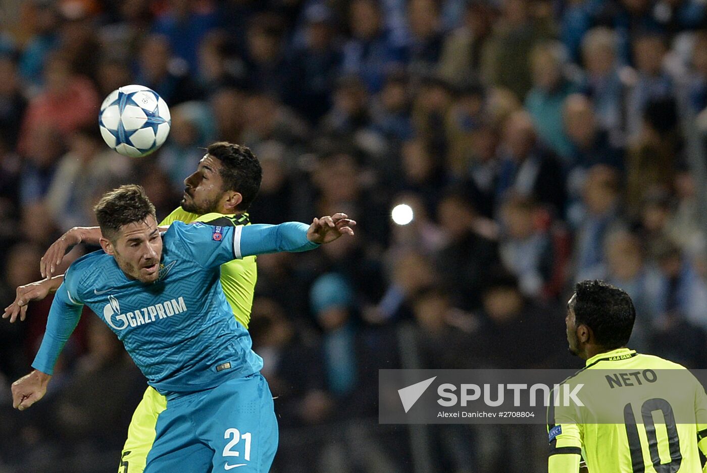 Football. UEFA Champions League. Zenit (St. Petersburg) vs. K.A.A. Gent (Gent)