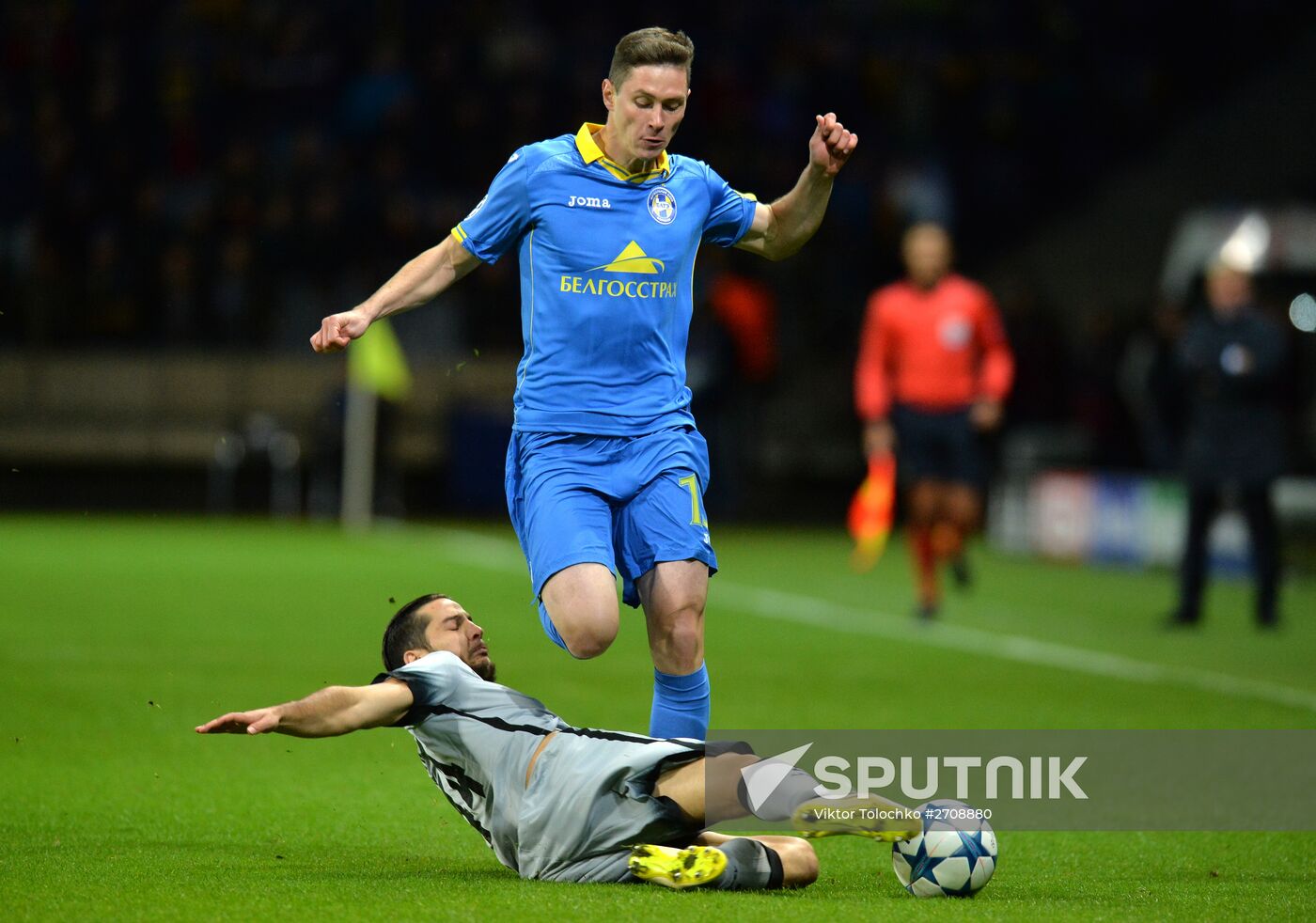 Football. UEFA Champions League. FC BATE (Borisov, Belarus) vs. A.S. Roma (Rome, Italy)
