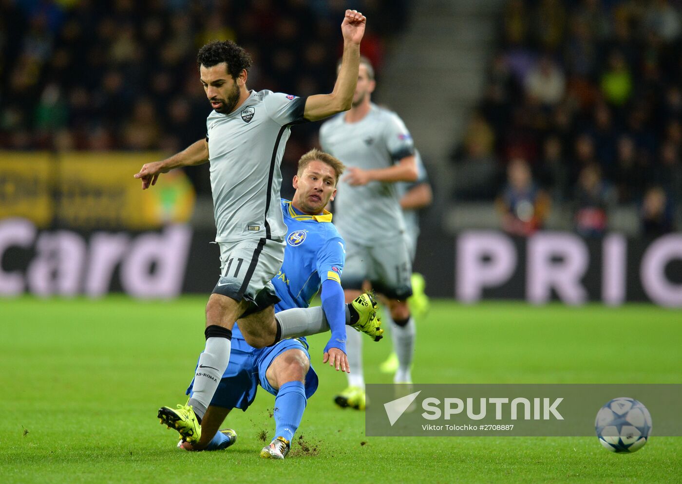 Football. UEFA Champions League. FC BATE (Borisov, Belarus) vs. A.S. Roma (Rome, Italy)