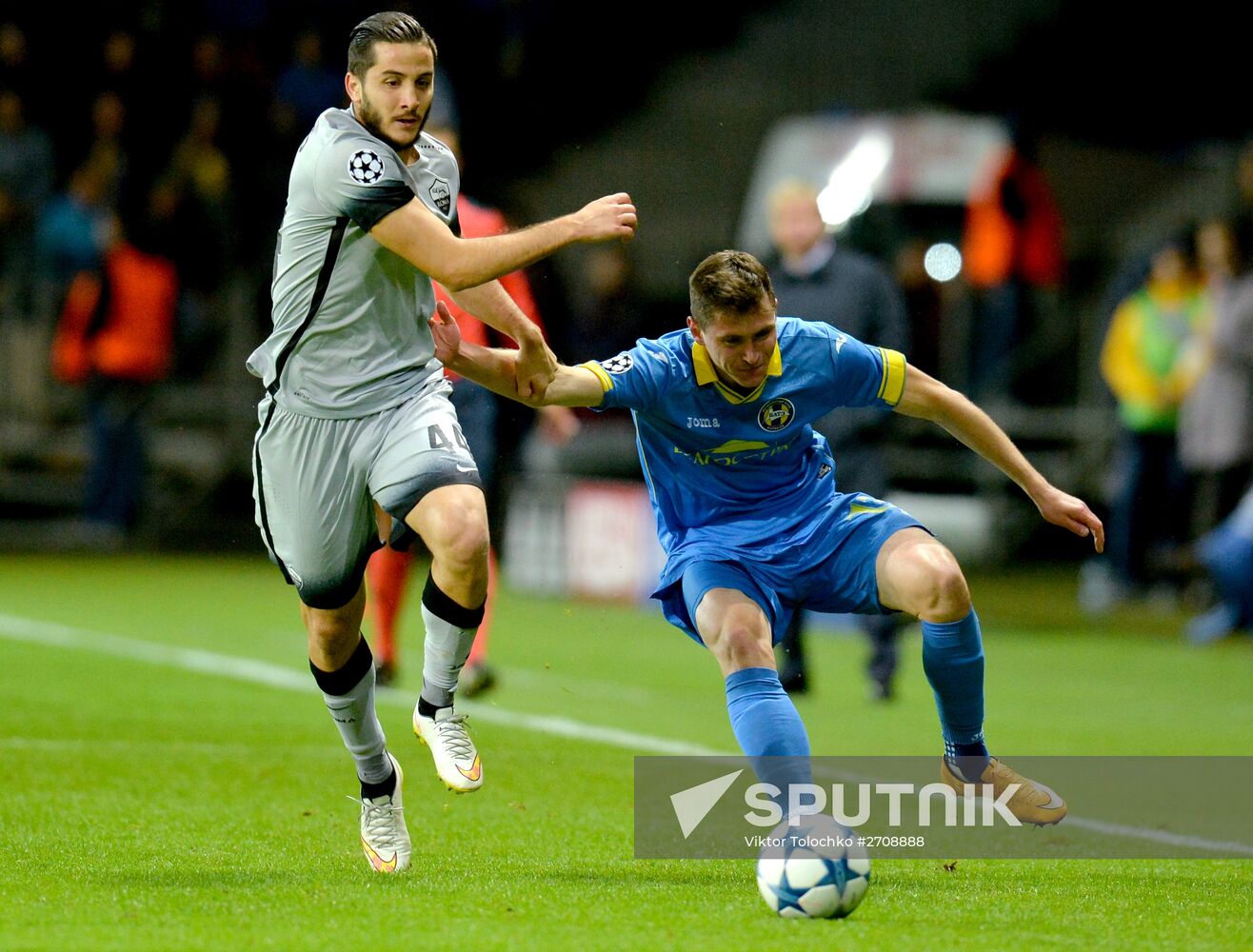 Football. UEFA Champions League. FC BATE (Borisov, Belarus) vs. A.S. Roma (Rome, Italy)