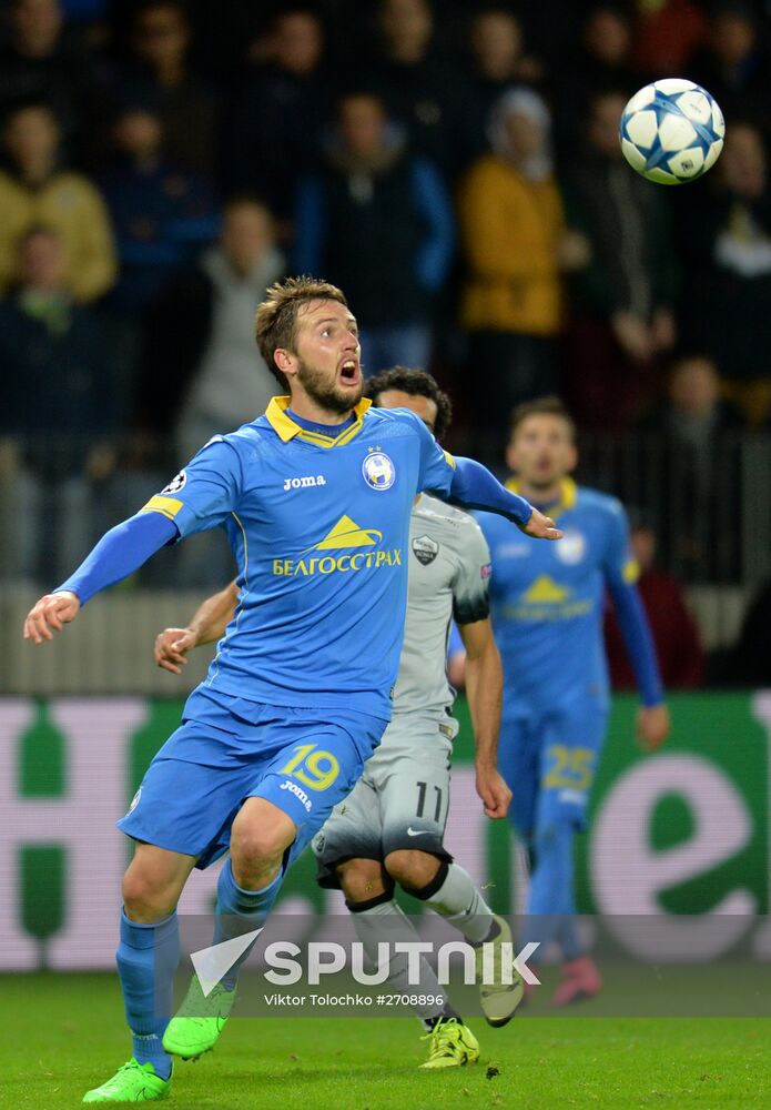 Football. UEFA Champions League. FC BATE (Borisov, Belarus) vs. A.S. Roma (Rome, Italy)