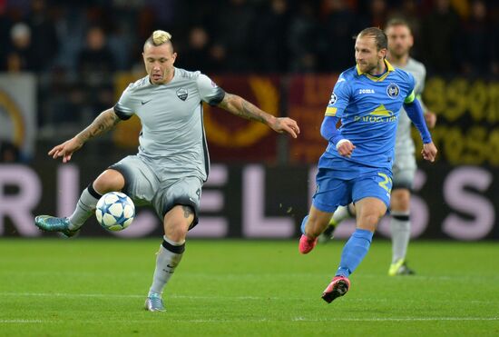 Football. UEFA Champions League. FC BATE (Borisov, Belarus) vs. A.S. Roma (Rome, Italy)