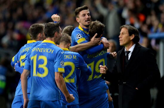 Football. UEFA Champions League. FC BATE (Borisov, Belarus) vs. A.S. Roma (Rome, Italy)