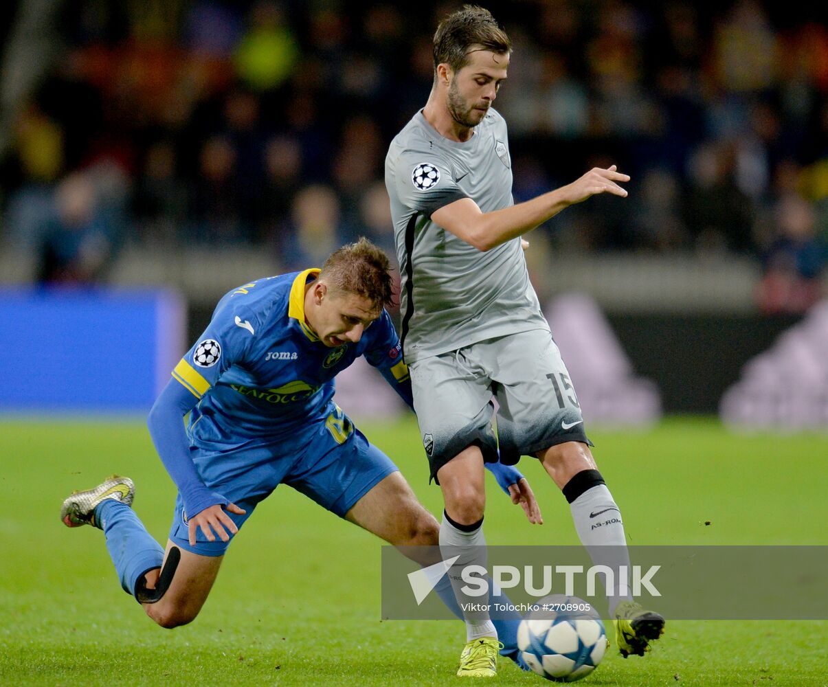 Football. UEFA Champions League. FC BATE (Borisov, Belarus) vs. A.S. Roma (Rome, Italy)