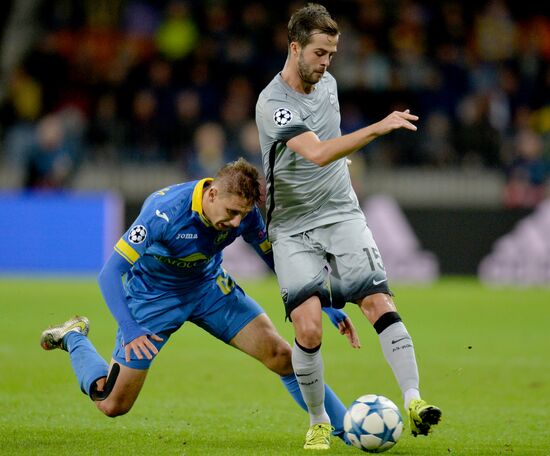 Football. UEFA Champions League. FC BATE (Borisov, Belarus) vs. A.S. Roma (Rome, Italy)