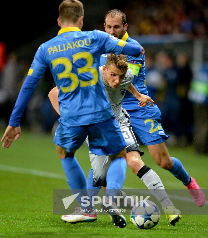 Football. UEFA Champions League. FC BATE (Borisov, Belarus) vs. A.S. Roma (Rome, Italy)