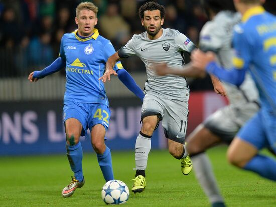 Football. UEFA Champions League. FC BATE (Borisov, Belarus) vs. A.S. Roma (Rome, Italy)