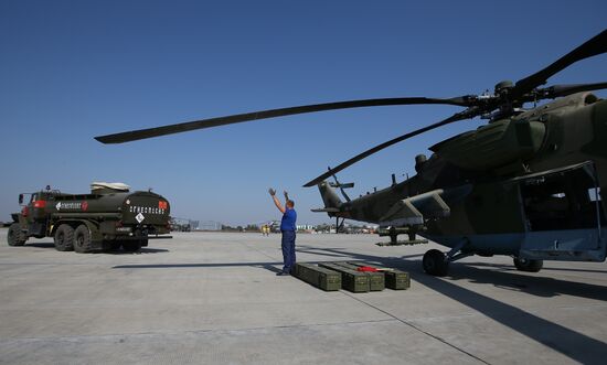 Helicopter crews at Krasnodar Region air base conduct training missions