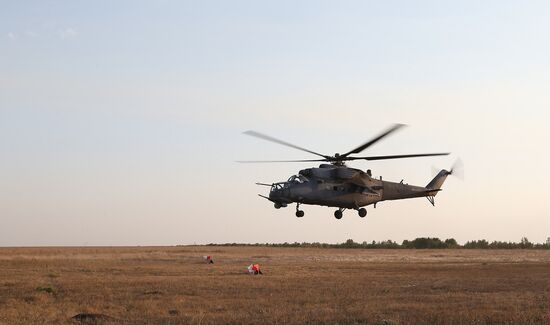 Helicopter crews at Krasnodar Region air base conduct training missions