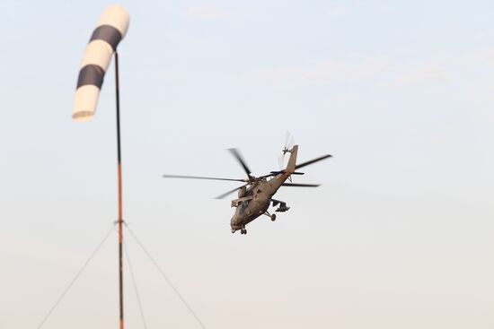 Helicopter crews at Krasnodar Region air base conduct training missions