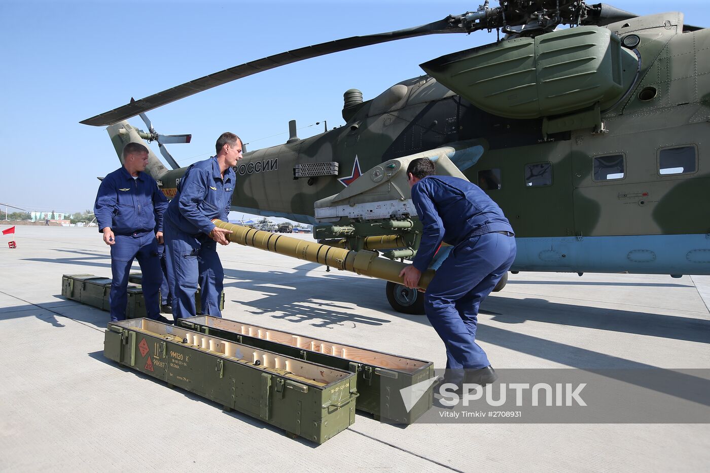 Helicopter crews at Krasnodar Region air base conduct training missions