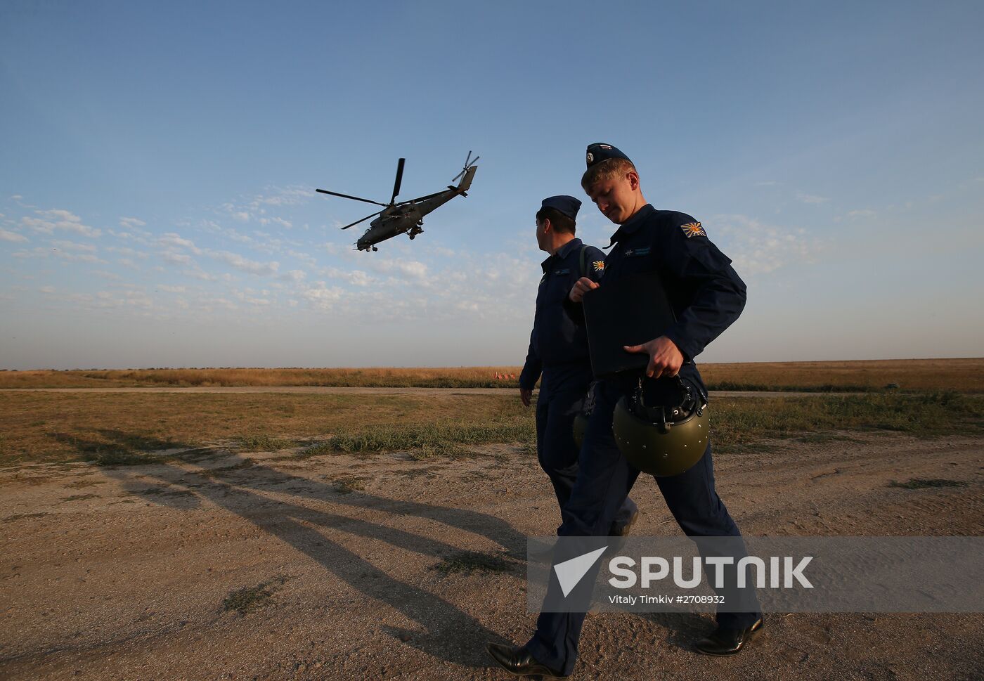 Helicopter crews at Krasnodar Region air base conduct training missions