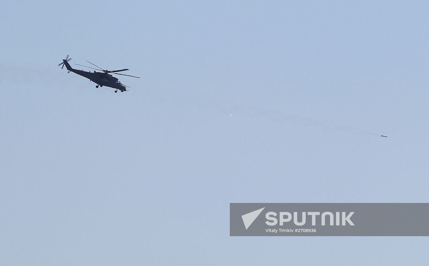 Helicopter crews at Krasnodar Region air base conduct training missions