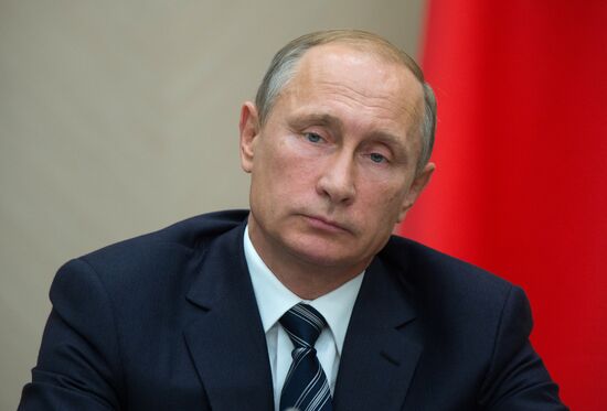 Russian President Vladimir Putin holds meeting with Government members