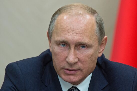Russian President Vladimir Putin holds meeting with Government members