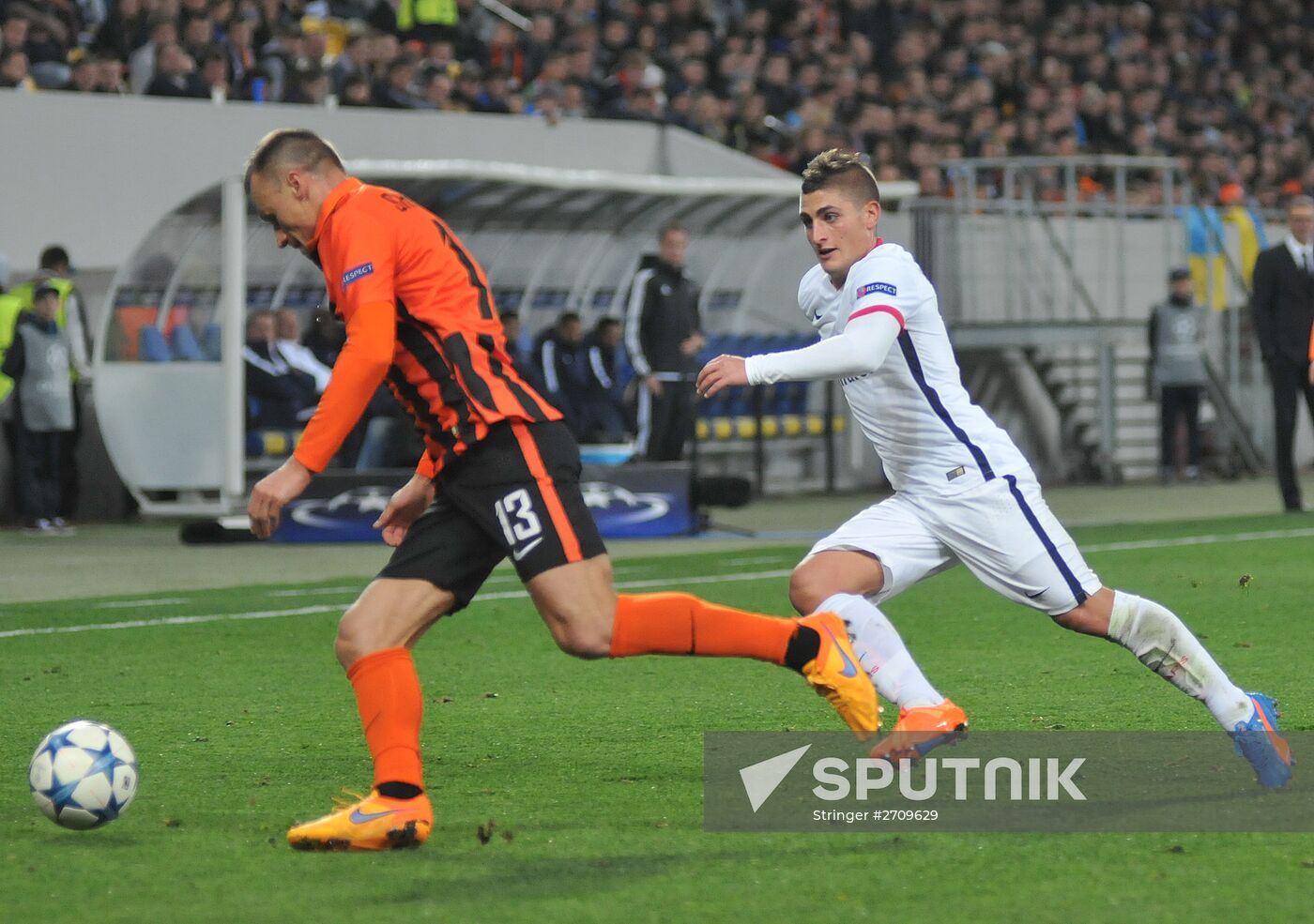 UEFA Champions League. Shakhtar Donetsk vs. Paris Saint-Germain