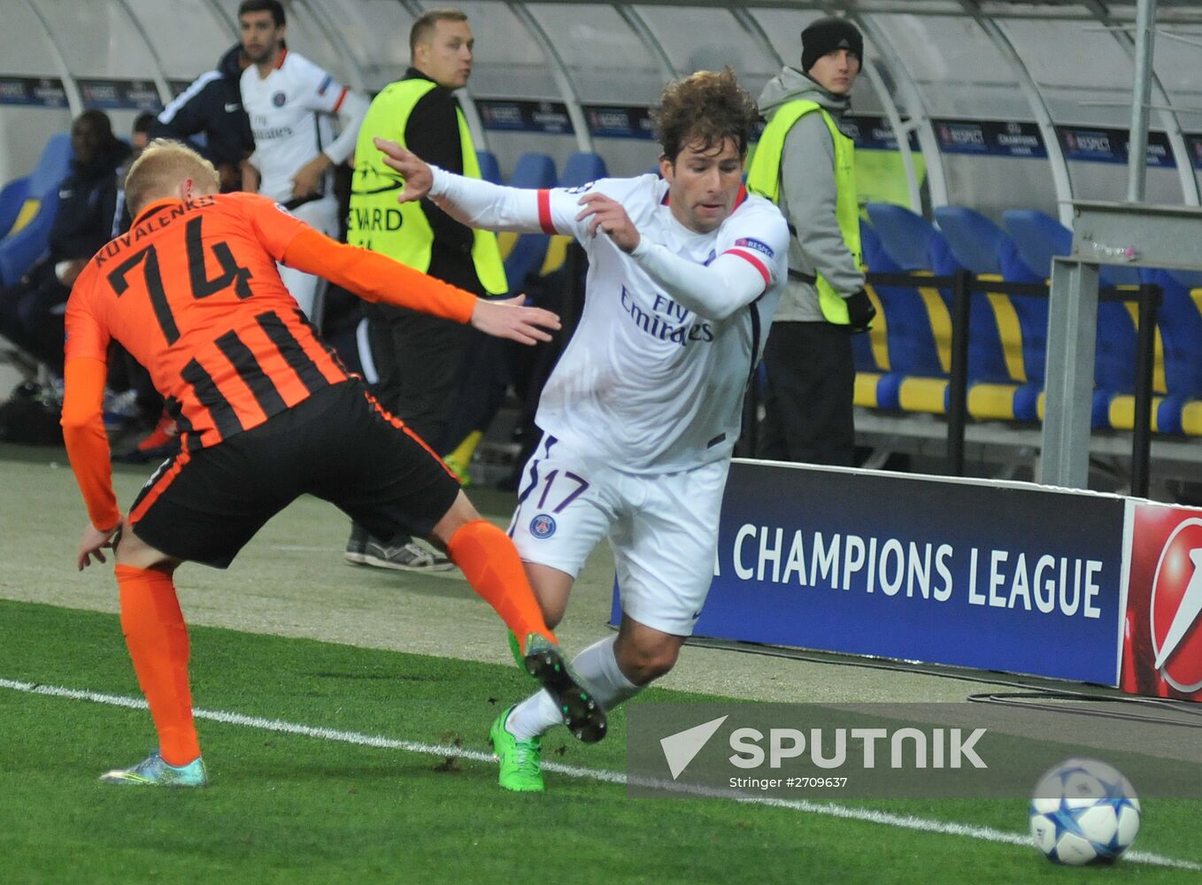 UEFA Champions League. Shakhtar Donetsk vs. Paris Saint-Germain