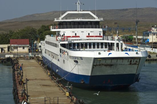 The Kerch ferry crossing in Crimea
