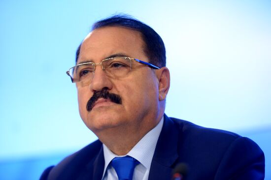 Press conference by ASyrian Russia ambassador Riad Haddad