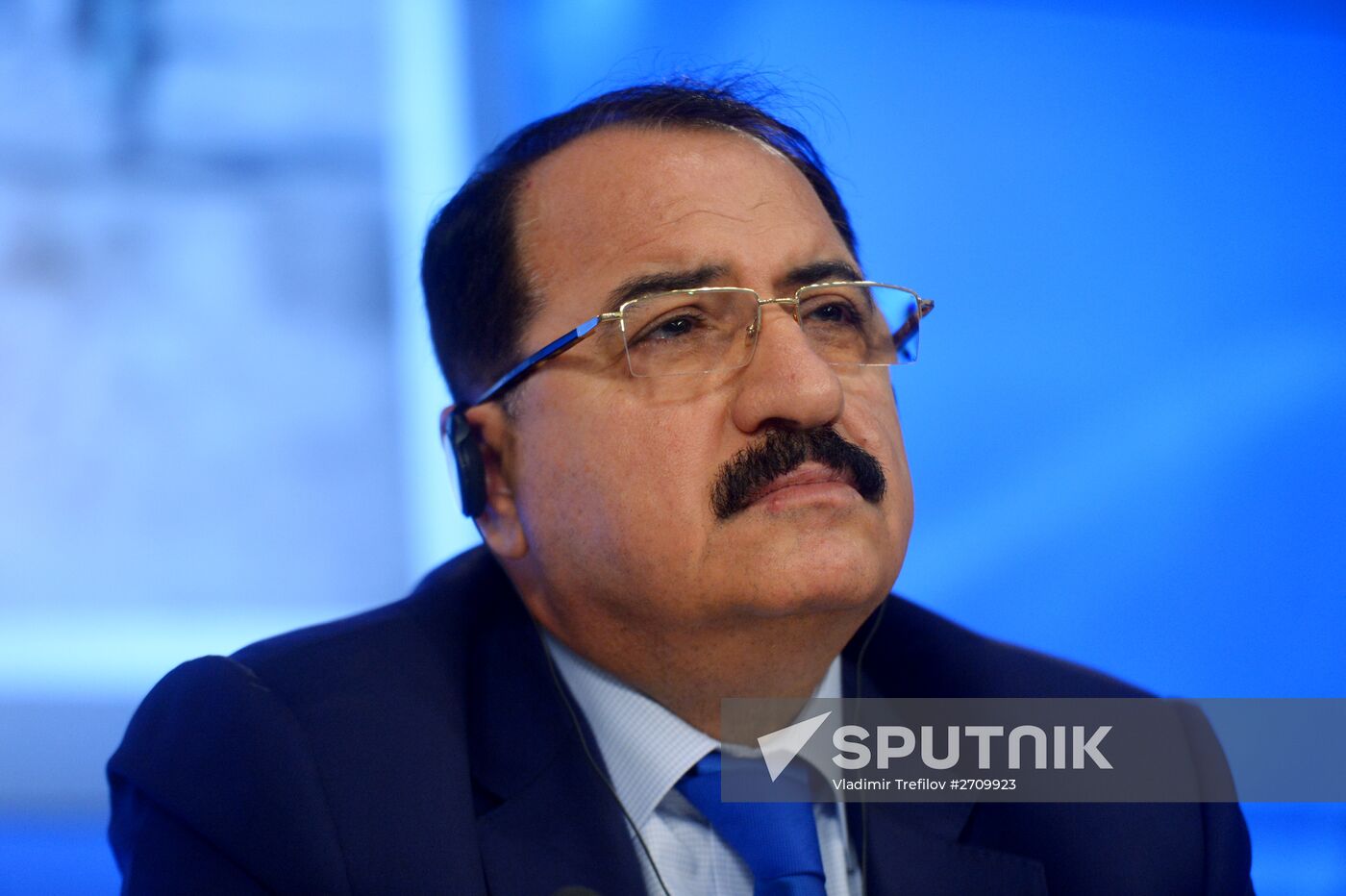 Press conference by ASyrian Russia ambassador Riad Haddad