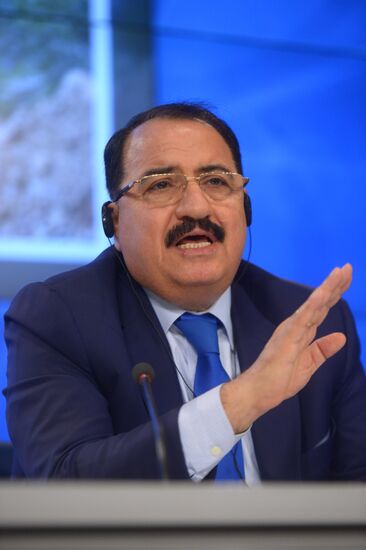 Press conference by ASyrian Russia ambassador Riad Haddad
