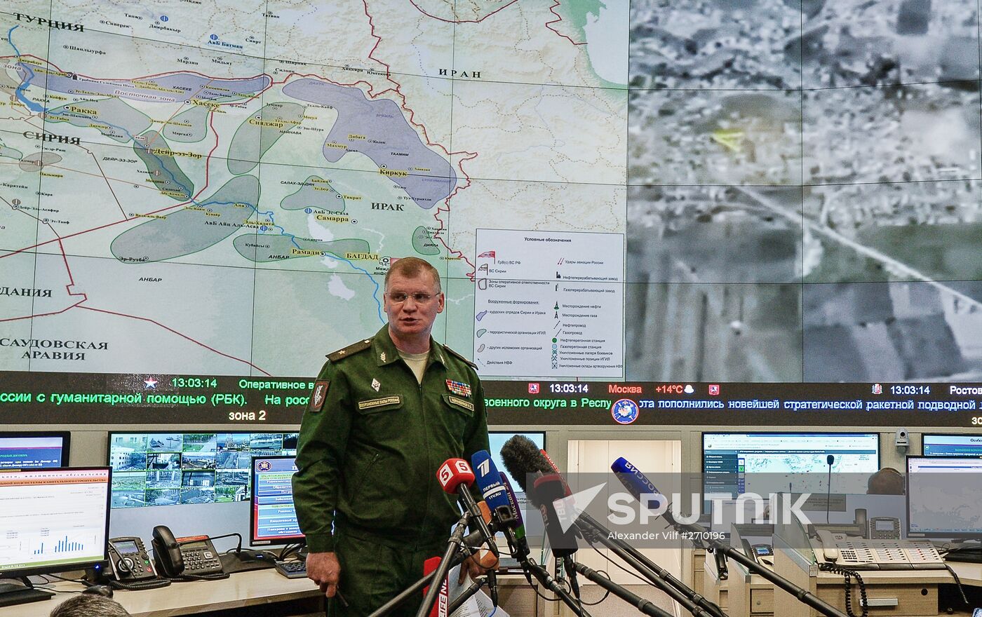 Press briefing by Russian Defense Ministry Spokesperson Konashenkov