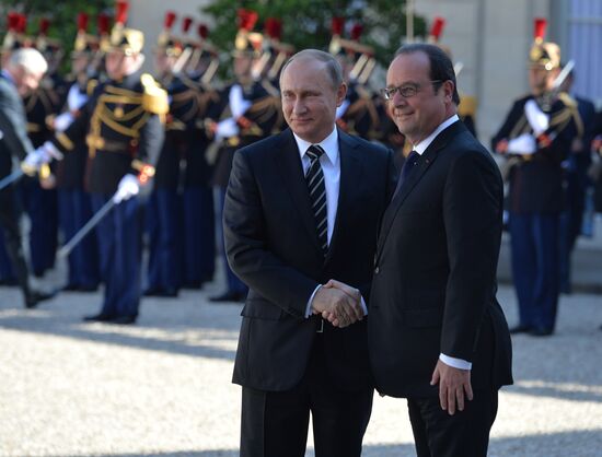 President Vladimir Putin visits France