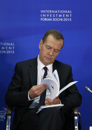 Prime Minister Dmitry Medvedev attends Sochi-2015 international investment forum
