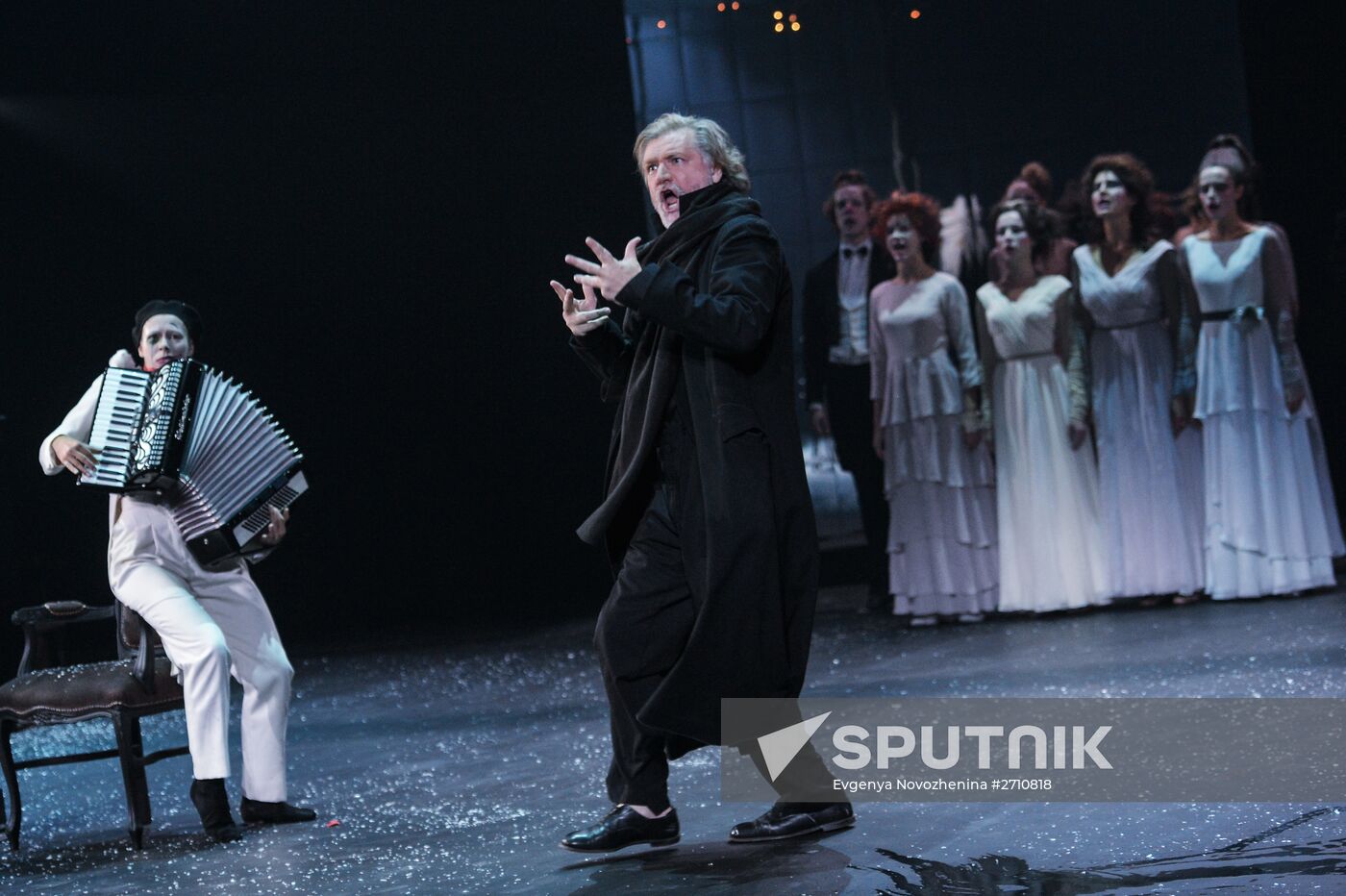 Run-through of "Minetti" play in Vakhtangov Theater