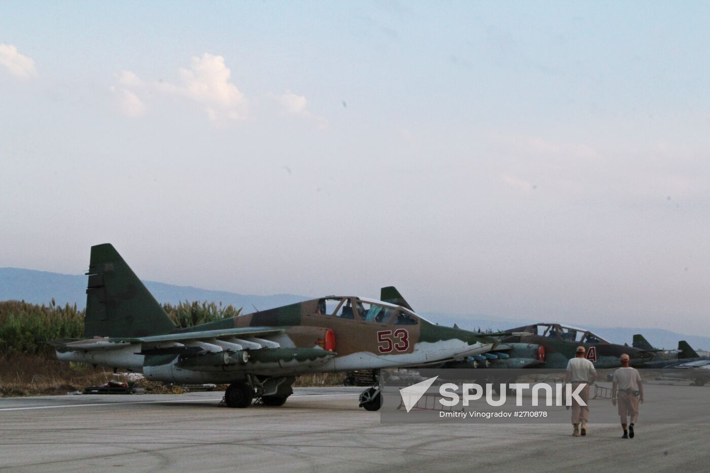 Russian military aviation at airfield near Lattakia