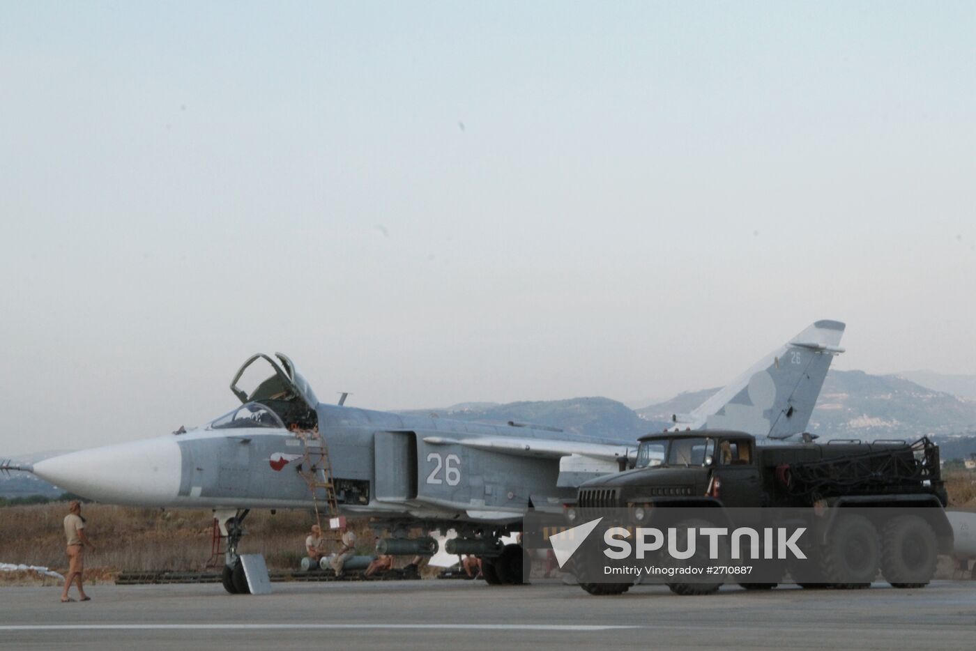 Russian military aviation at airfield near Lattakia