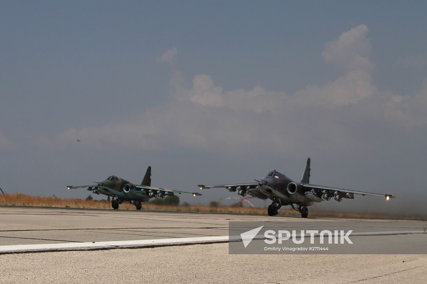 Russian war planes at Hmeimim base in Syria