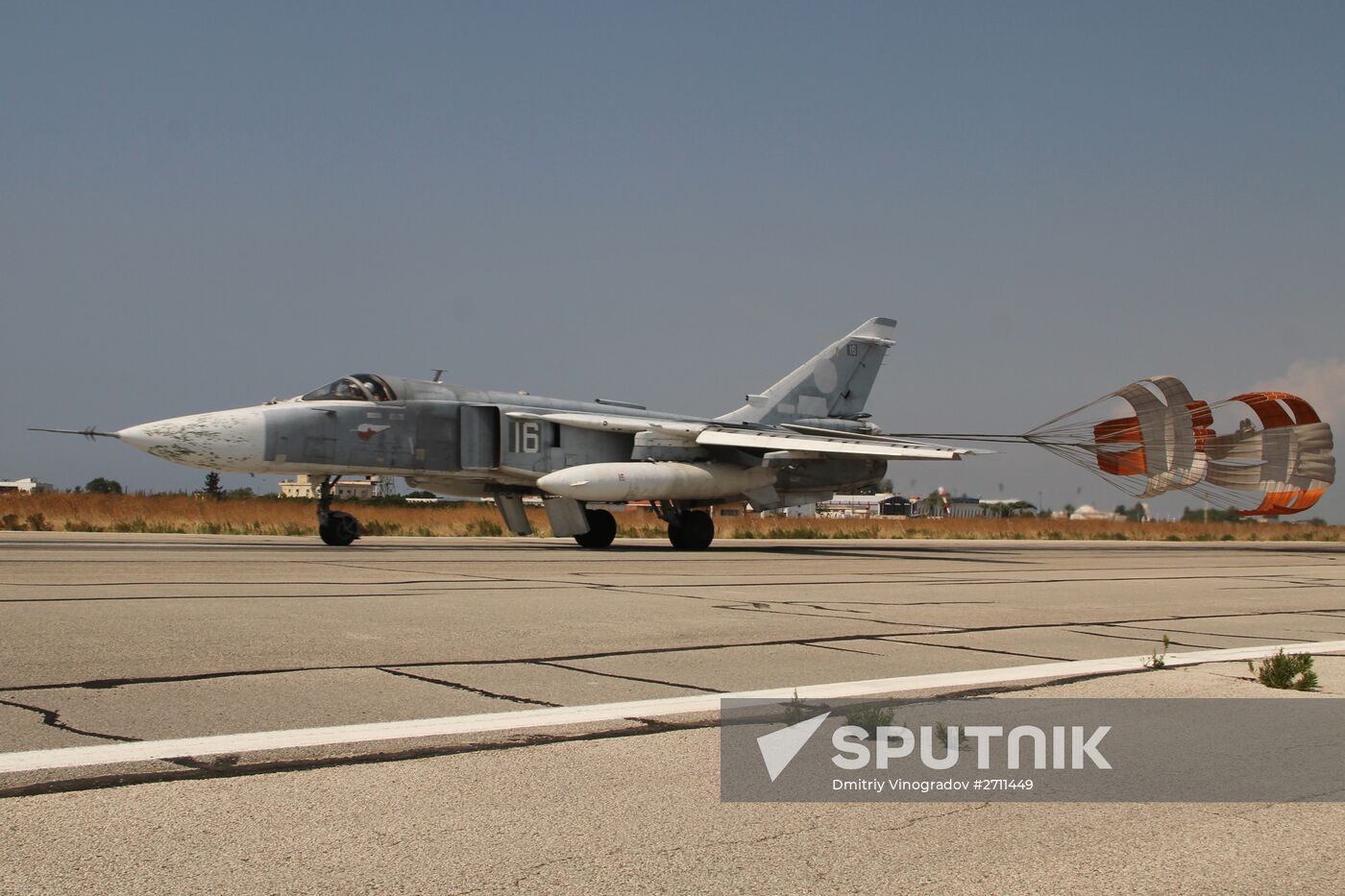 Russian war planes at Hmeimim base in Syria